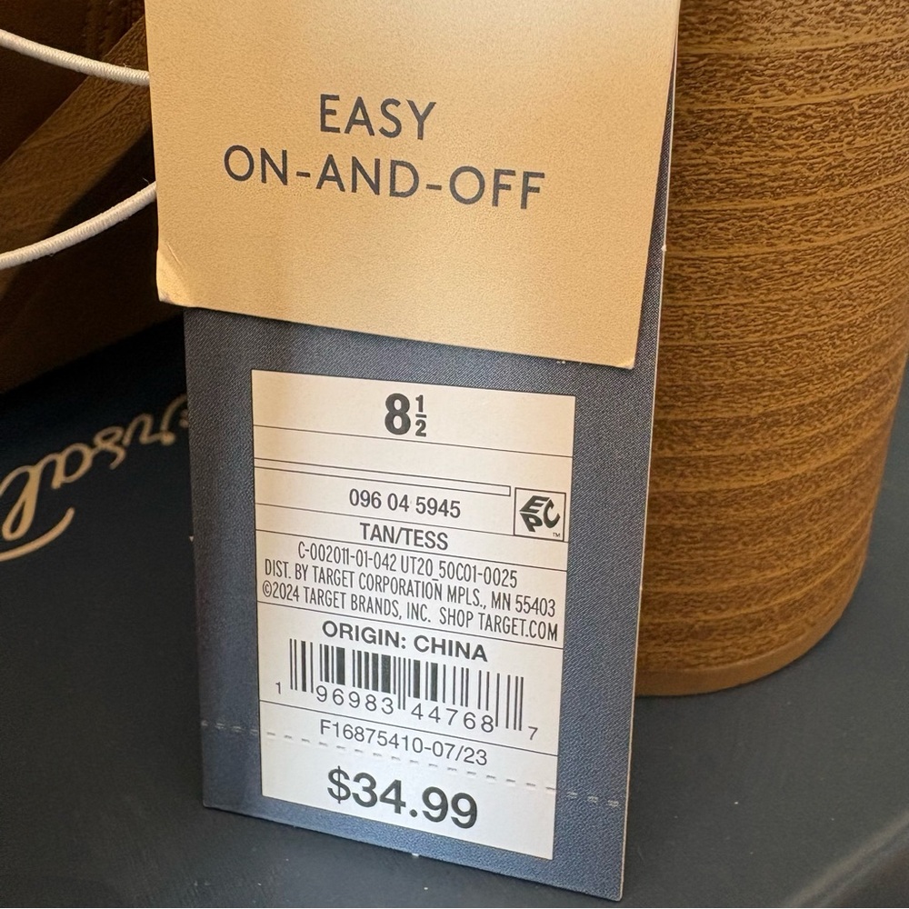 Universal Thread Cognac Leather Platform Mule Clo… - image 7